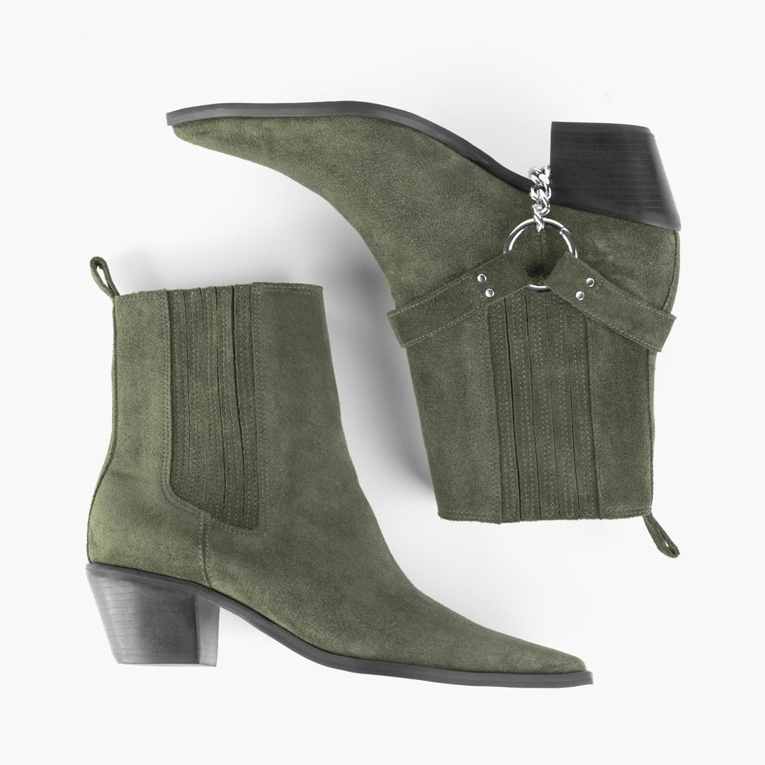 Alabama Olive Green Boots
