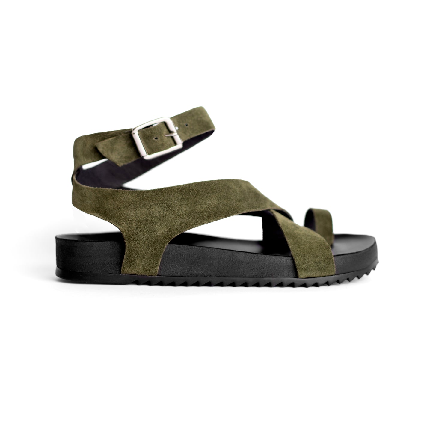 Bini Olive Green Sandals