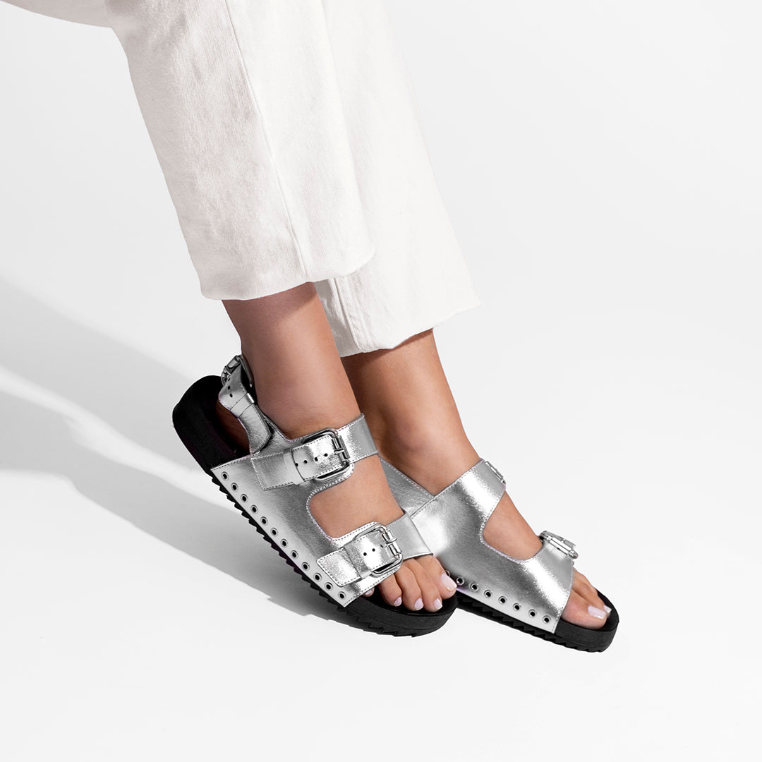 Cassandra Silver Sandals