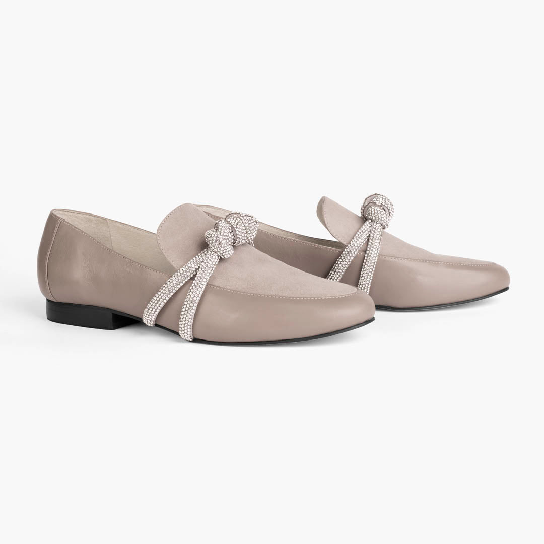 Chiara Greige Loafers