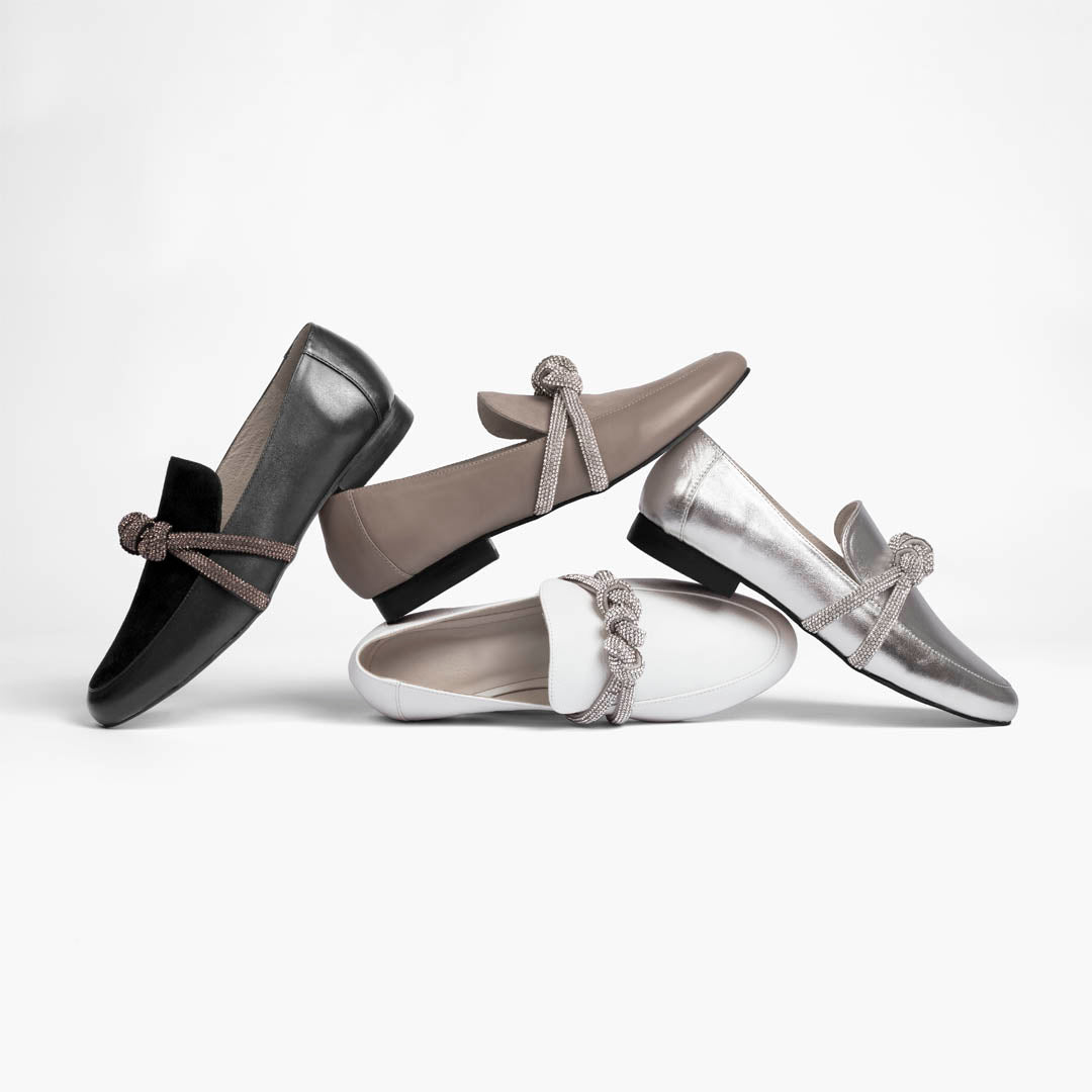 Chiara Greige Loafers