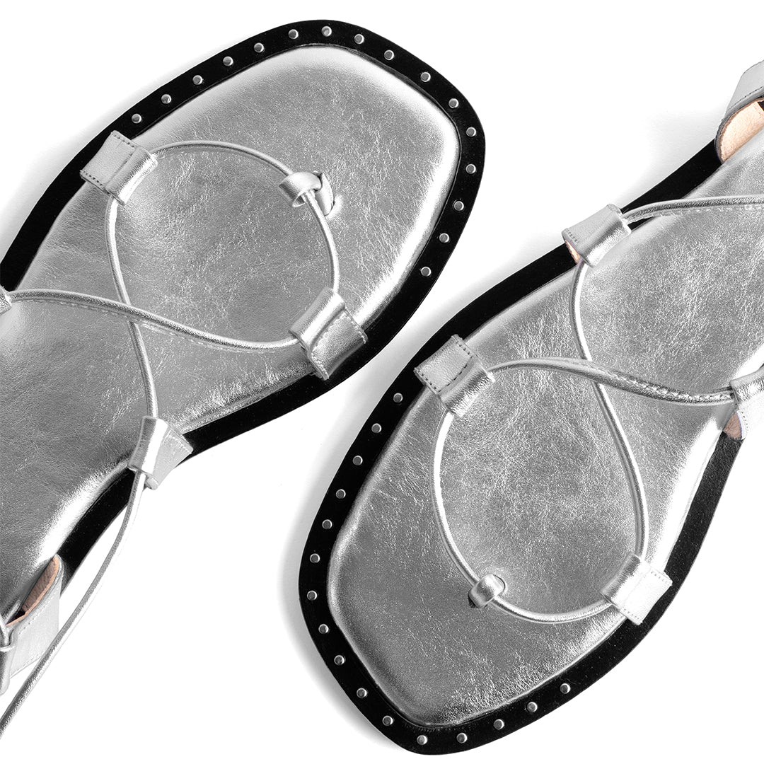Cristina Silver Sandals