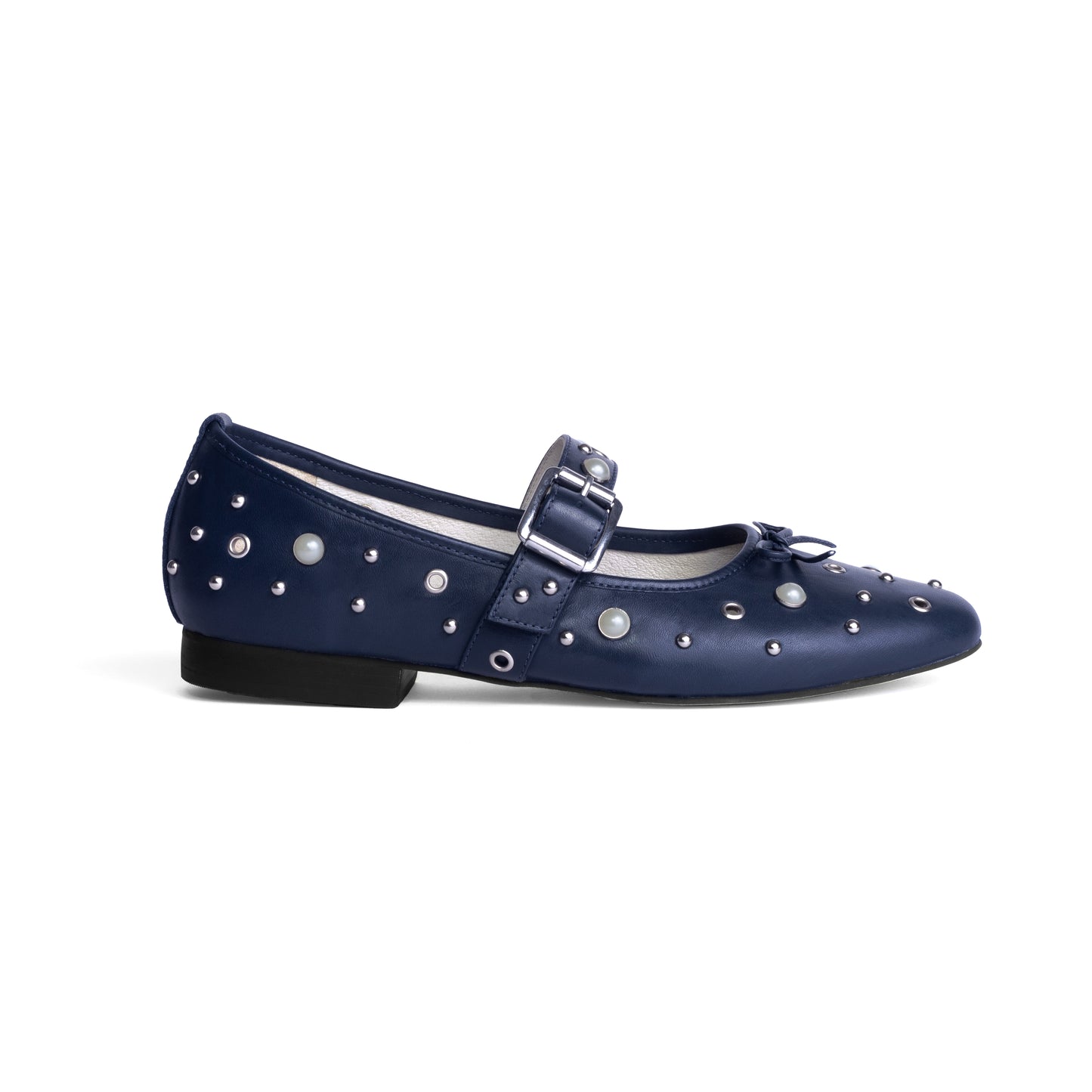 Juliana Navy Blue Ballerinas