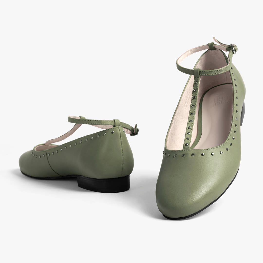 Larissa Military Green Ballerinas