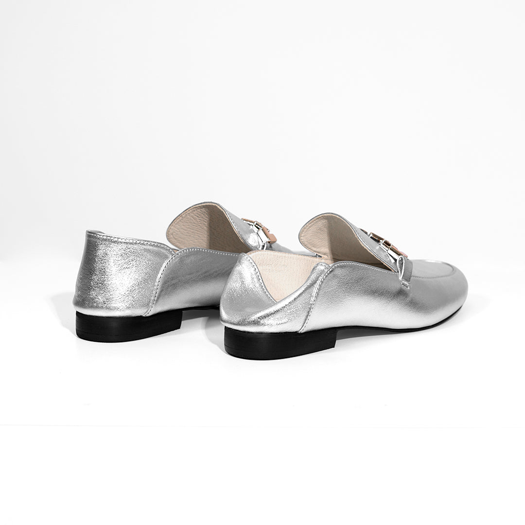 Leo Silver Loafers