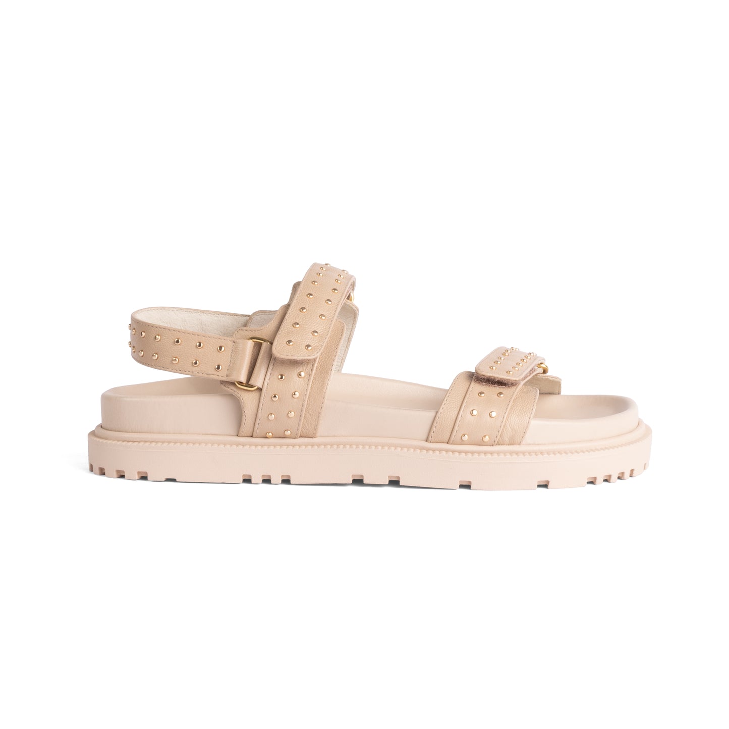 Megan Studded Beige Sandals