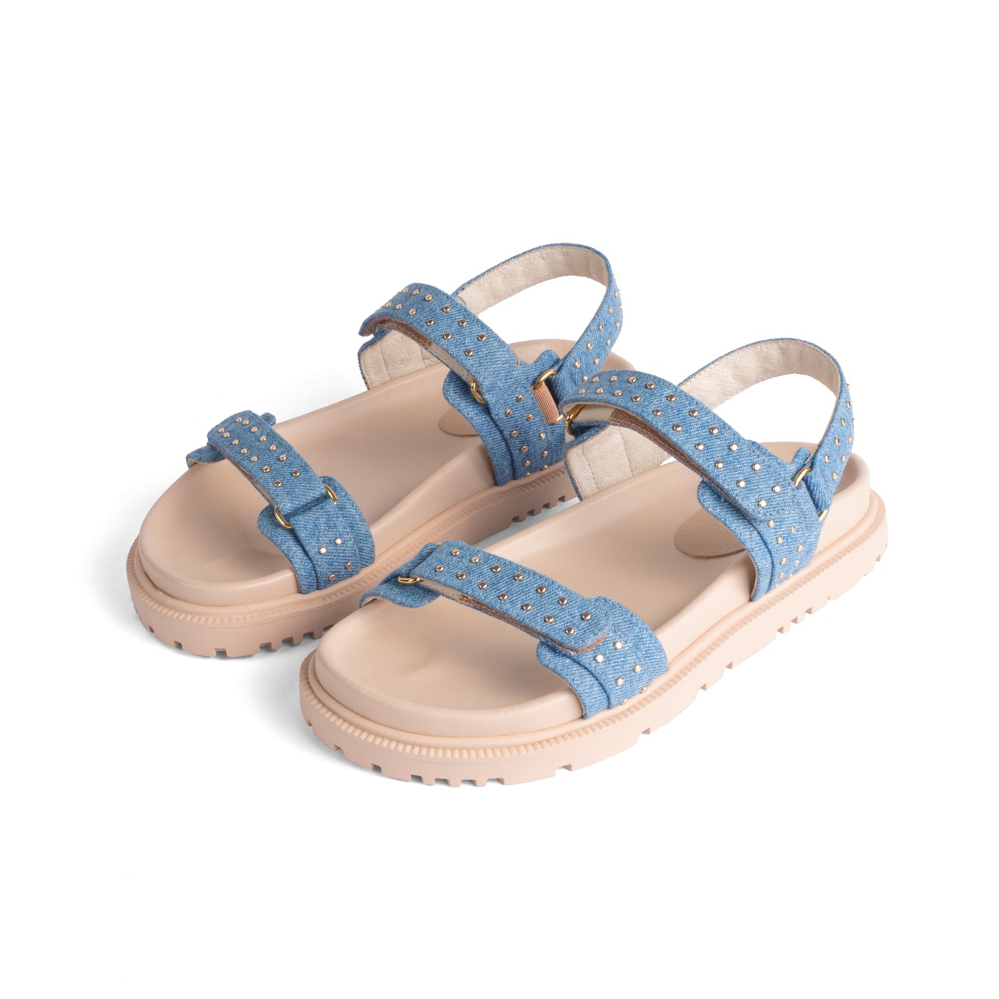 Megan Studded Jeans Sandals