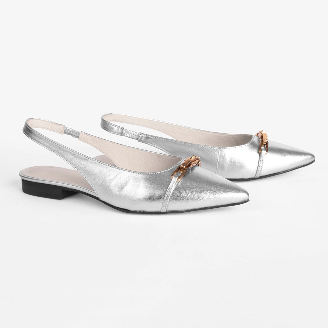 Miriam Metallic Ballerinas