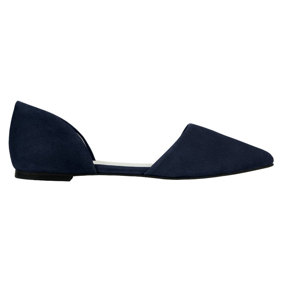 Vinci Shoes Anastasia Navy Blue Ballerinas