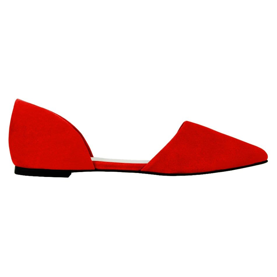 Vinci Shoes Anastasia Red Ballerinas
