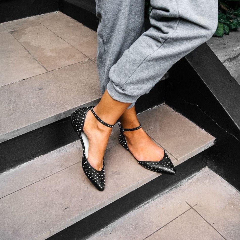 Vinci Shoes Tokyo Black Ballerinas