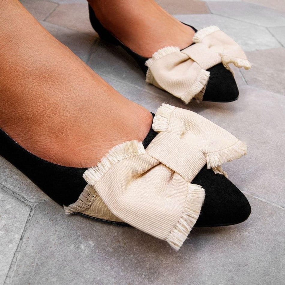 Vinci Shoes Luna Black Ballerinas
