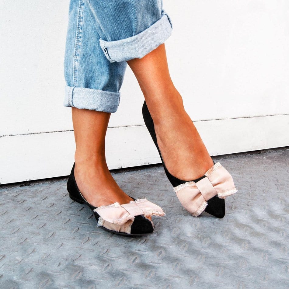 Vinci Shoes Luna Black Ballerinas