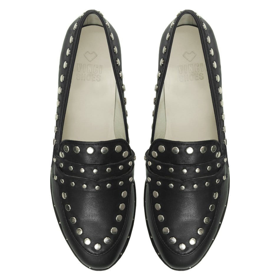 Vinci Shoes Rocky Black Loafers