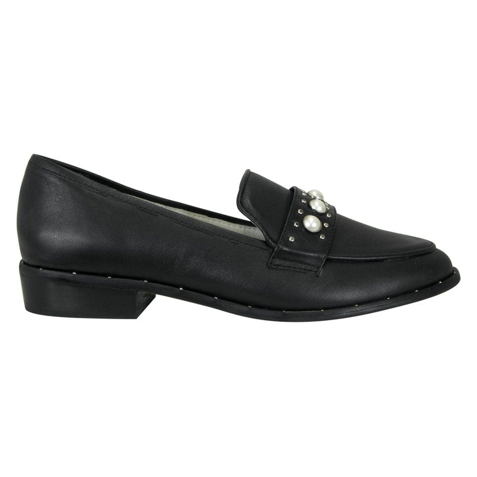 Vinci Shoes Mel Black Loafers