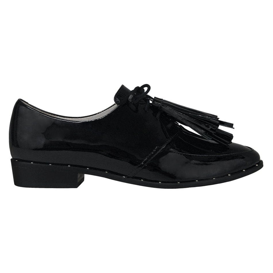 Vinci Shoes Gigi Black Oxfords