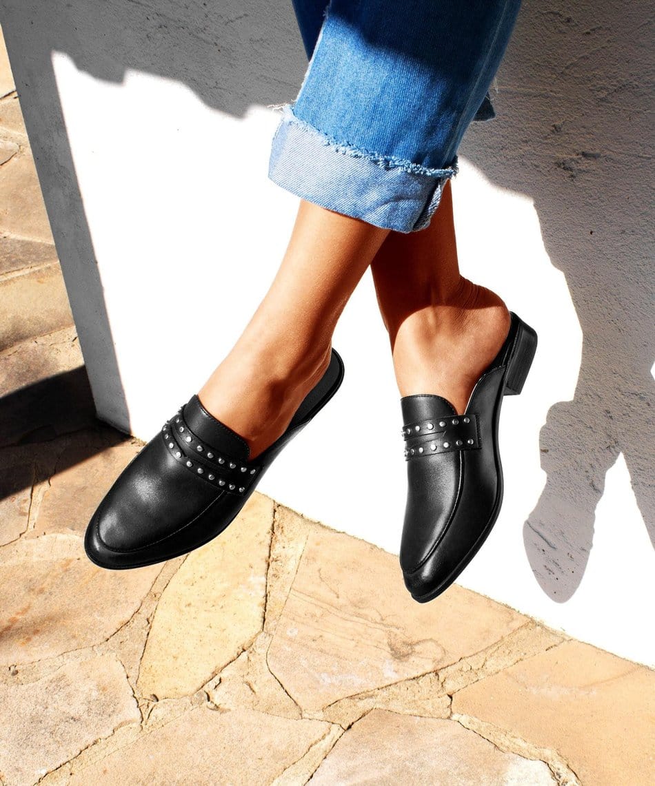 Vinci Shoes Kate Black Mules