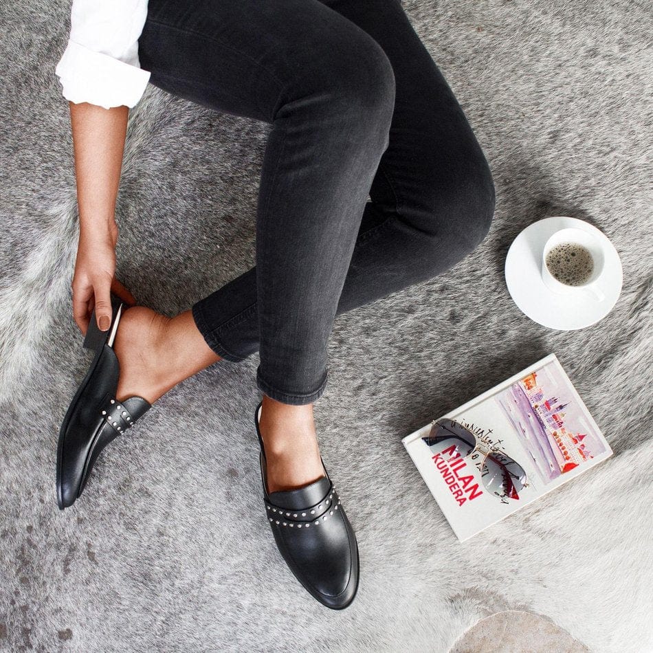 Vinci Shoes Kate Black Mules