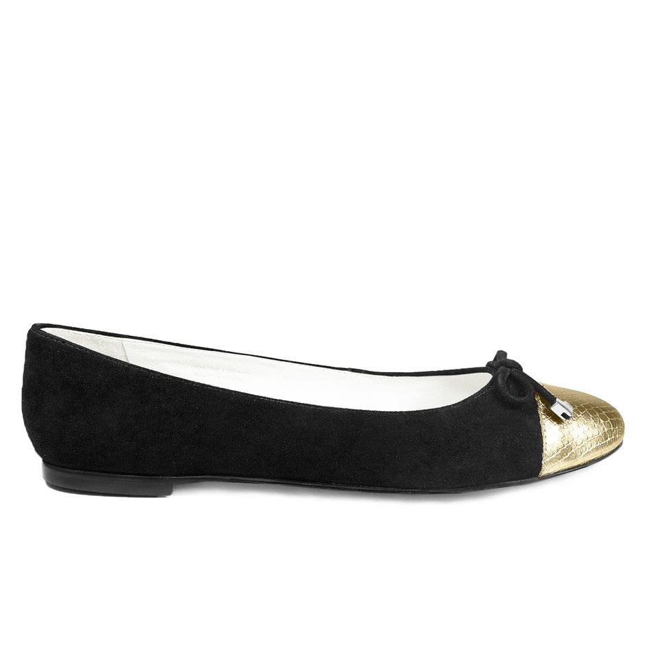 Vinci Shoes Classic Gold Ballerinas