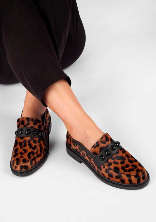 Mocasines Giu con estampado animal