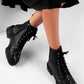 Glasgow Black Combat Boots