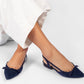 Abigail Navy Blue Ballerinas