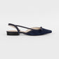 Abigail Navy Blue Ballerinas