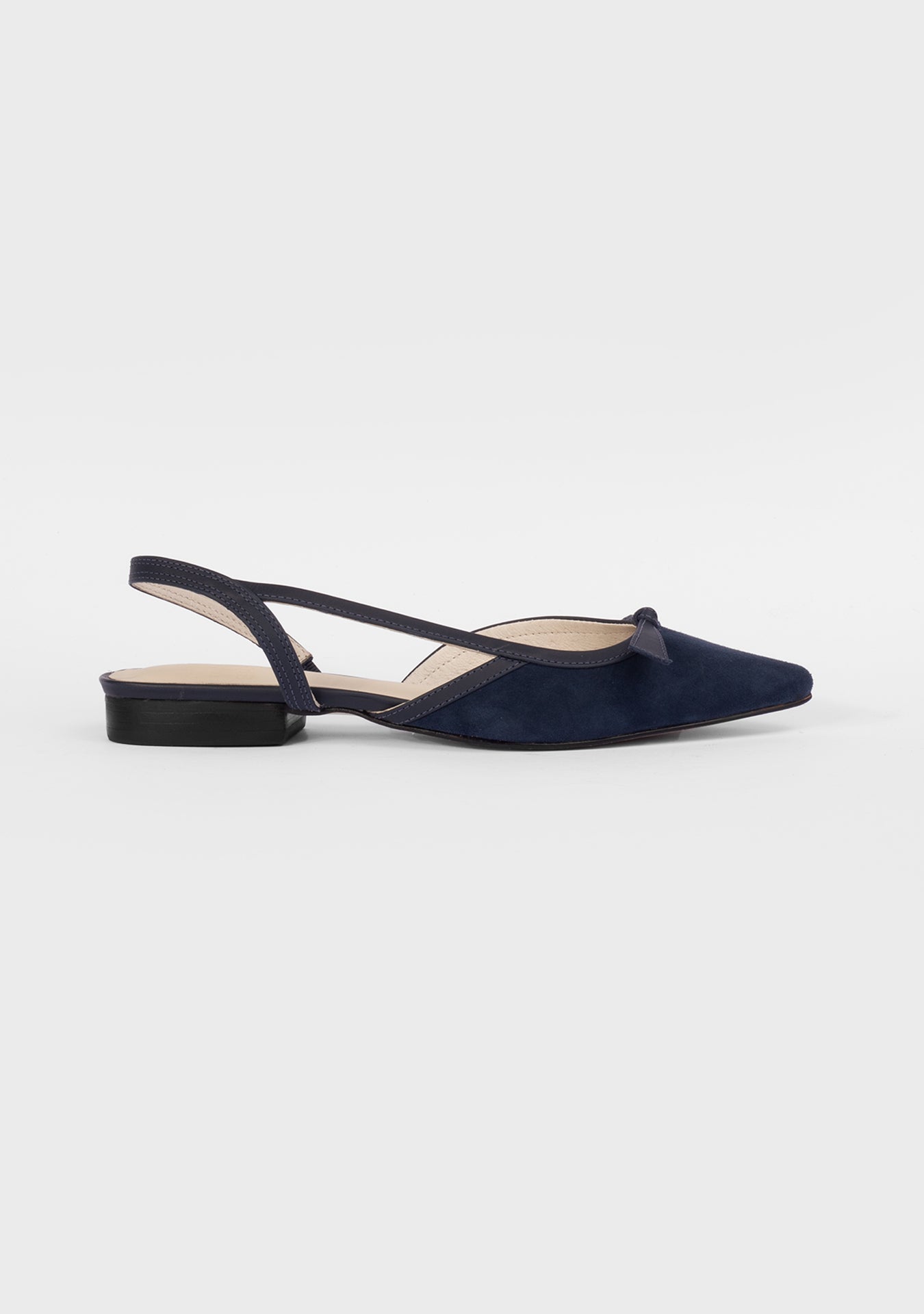 Abigail Navy Blue Ballerinas