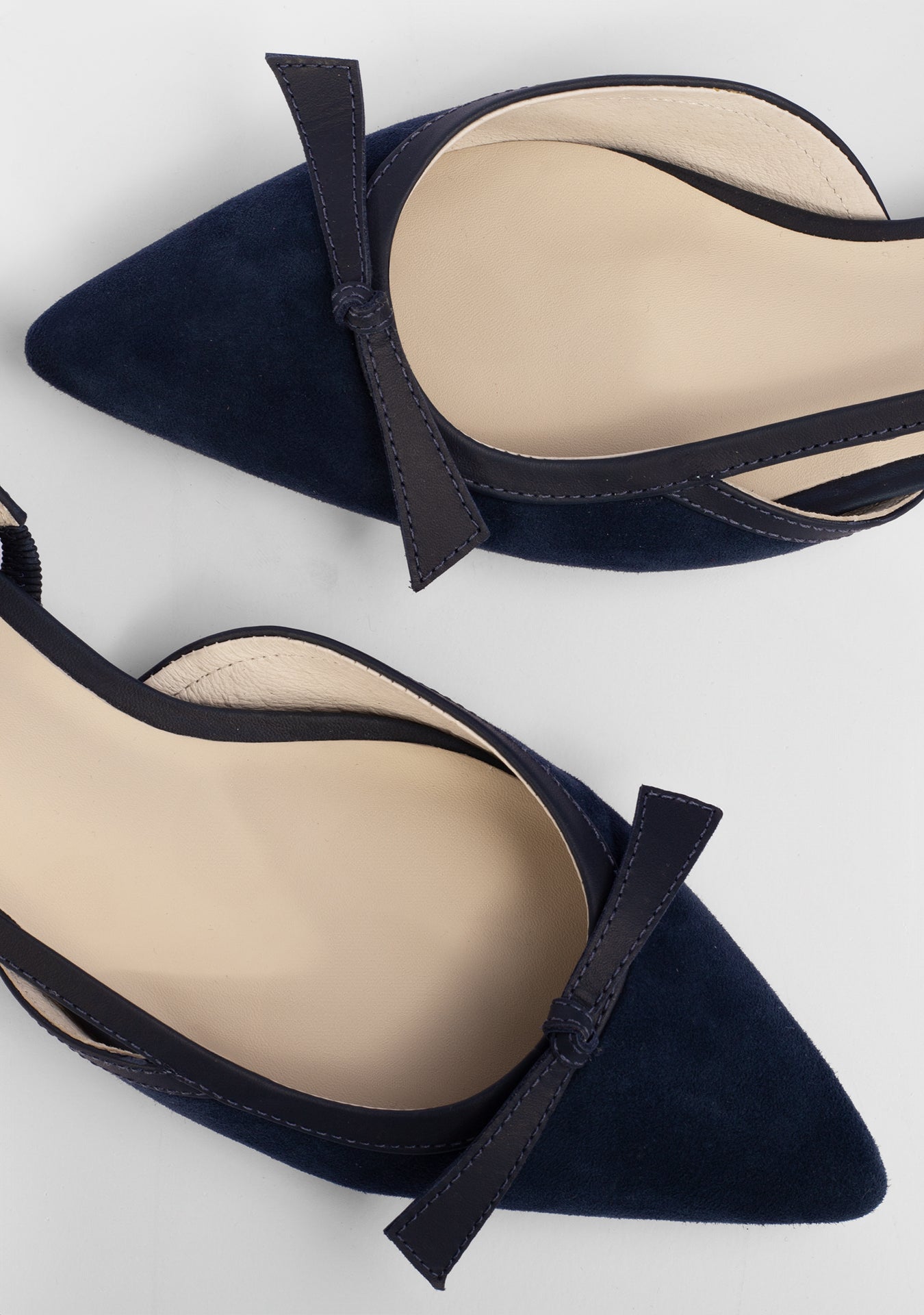 Abigail Navy Blue Ballerinas