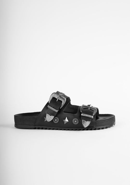 Alda Black Sandals