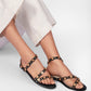 Amalfitana Black Sandals