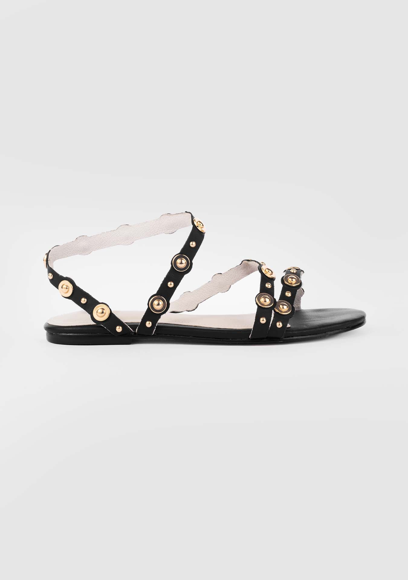 Amalfitana Black Sandals