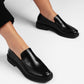 Eva Glossy Black Loafers