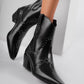 Evelyn Glossy Black Boots