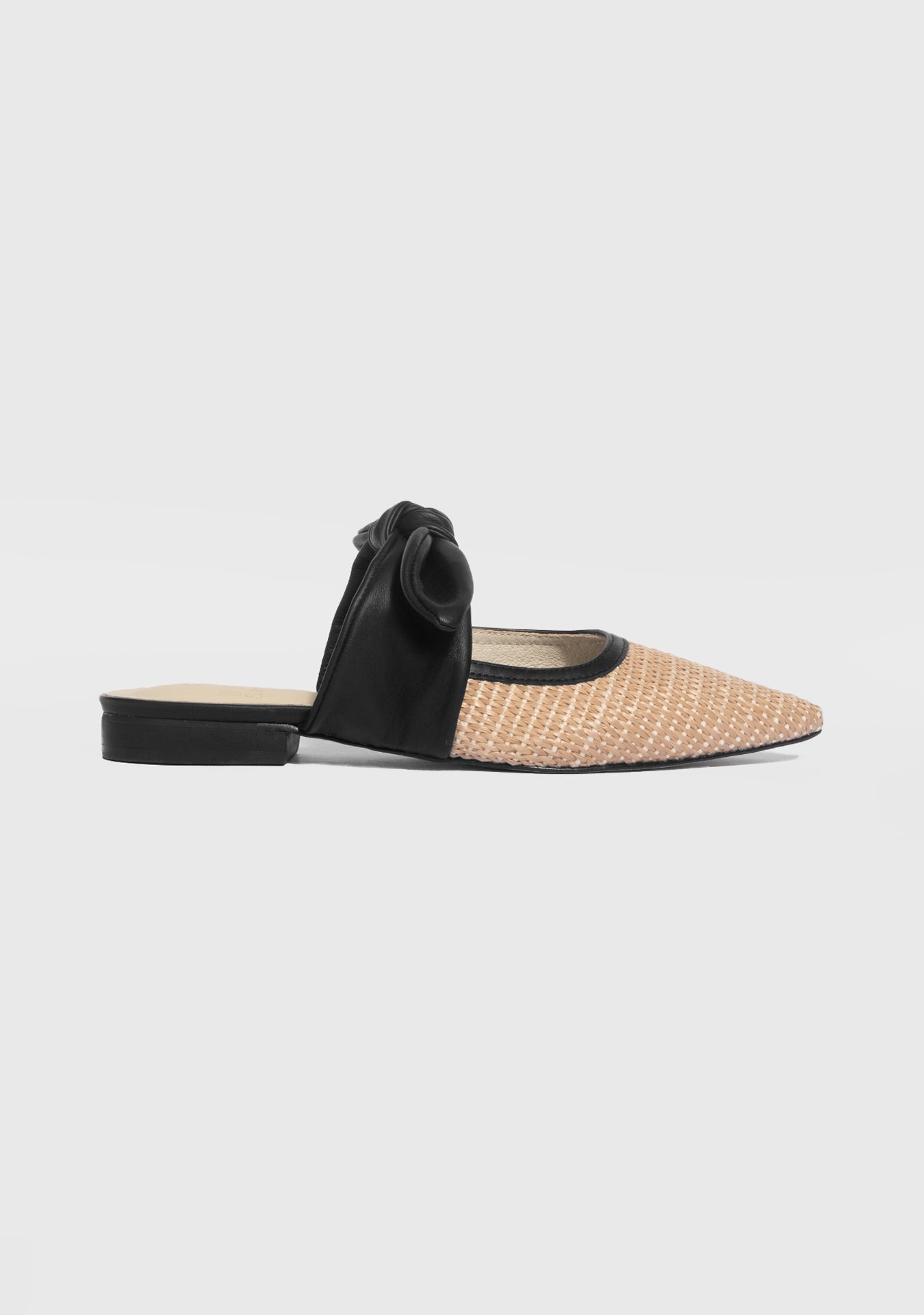 Filipa Raffia Black Mules