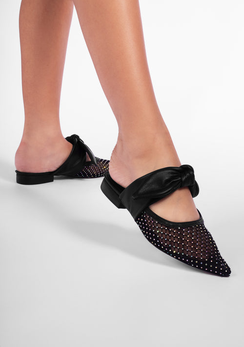 Filipa Colorful Black Mules