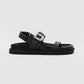 Flora Black Sandals