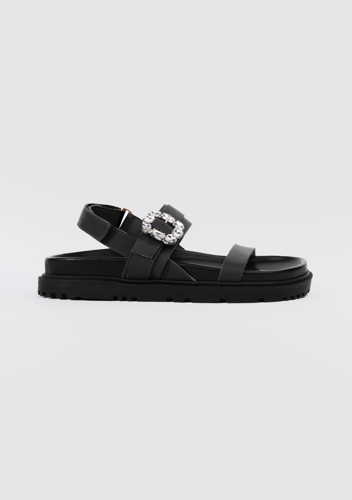 Flora Black Sandals