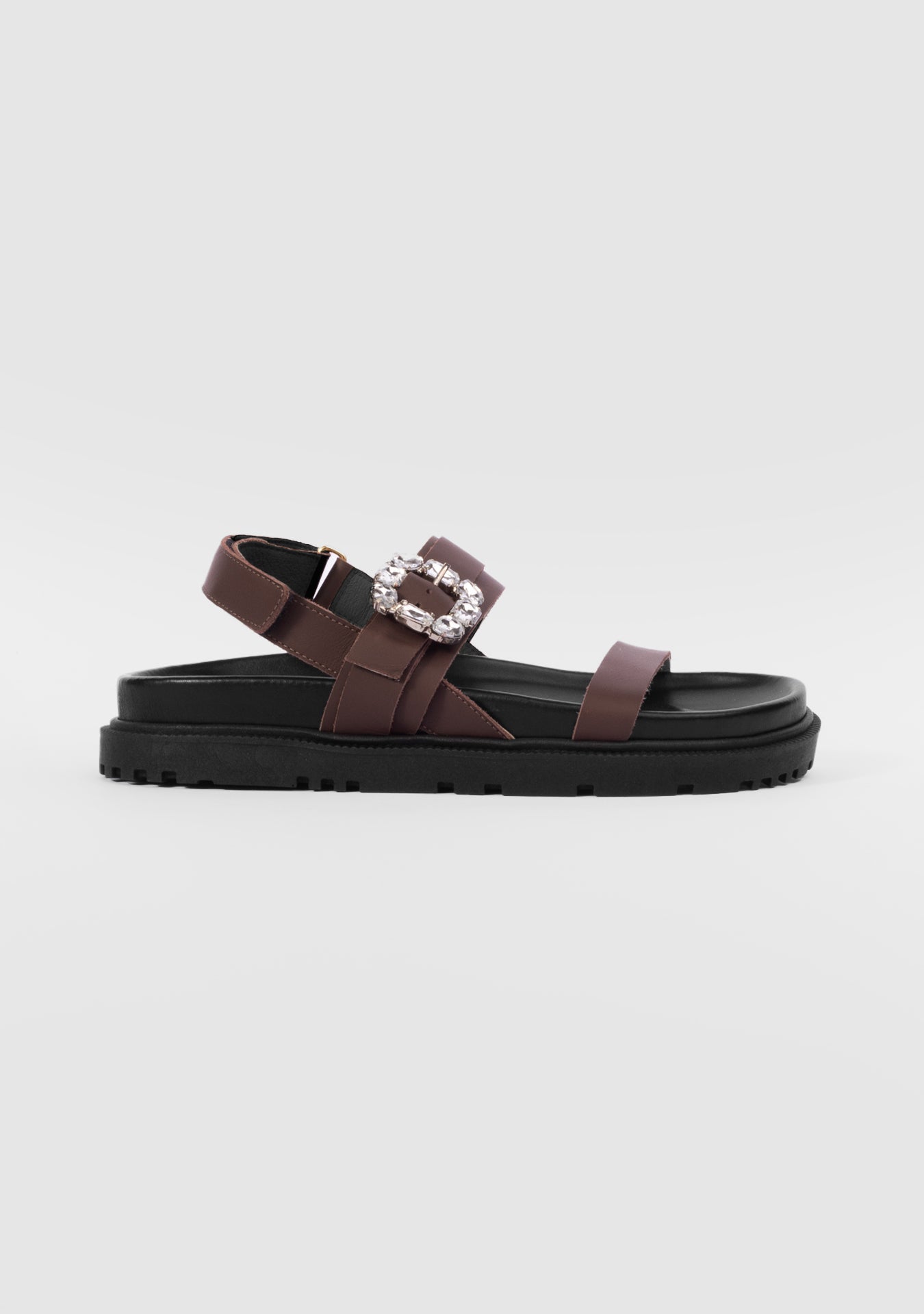 Flora Coffee Sandals