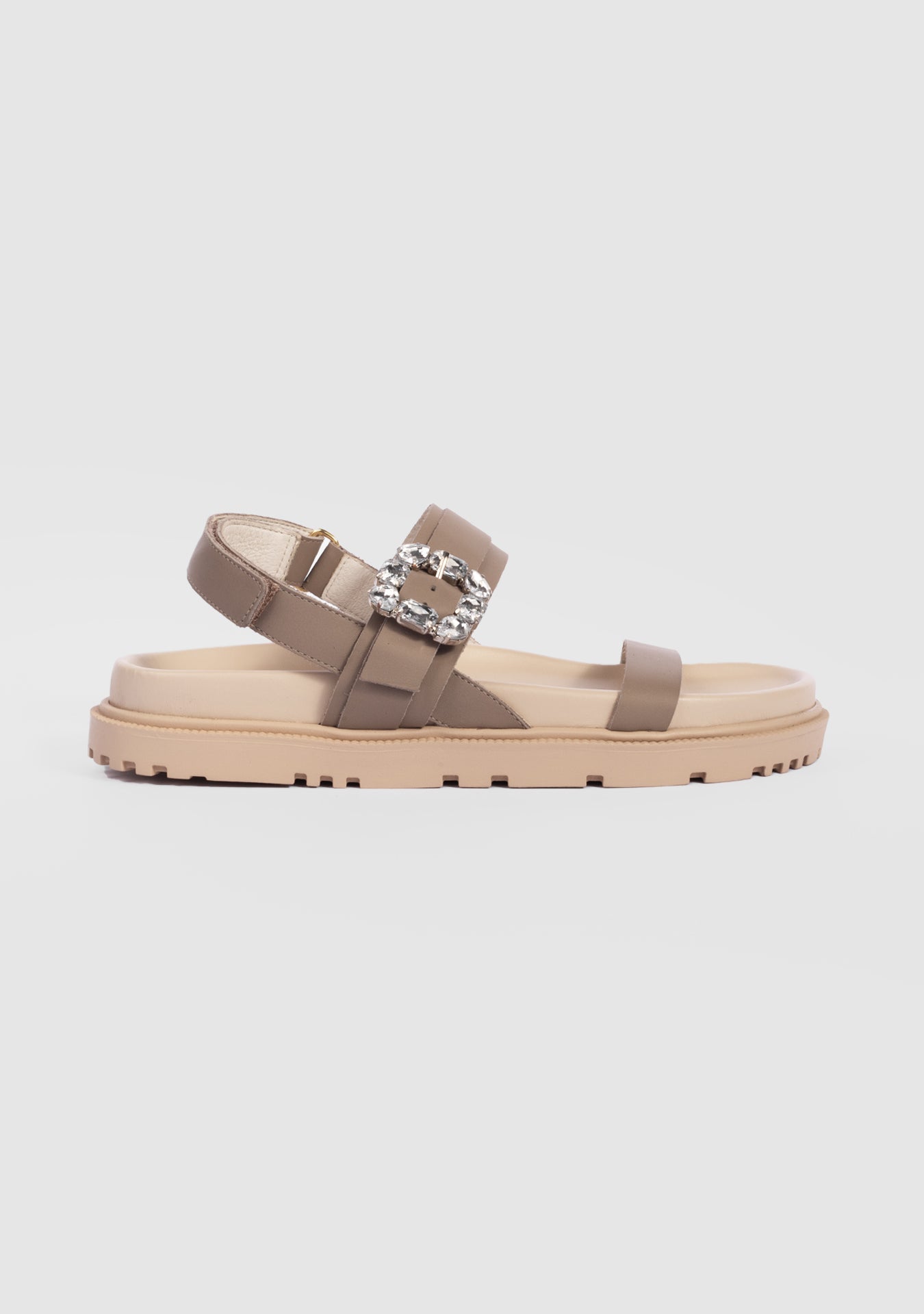 Flora Greige Sandals