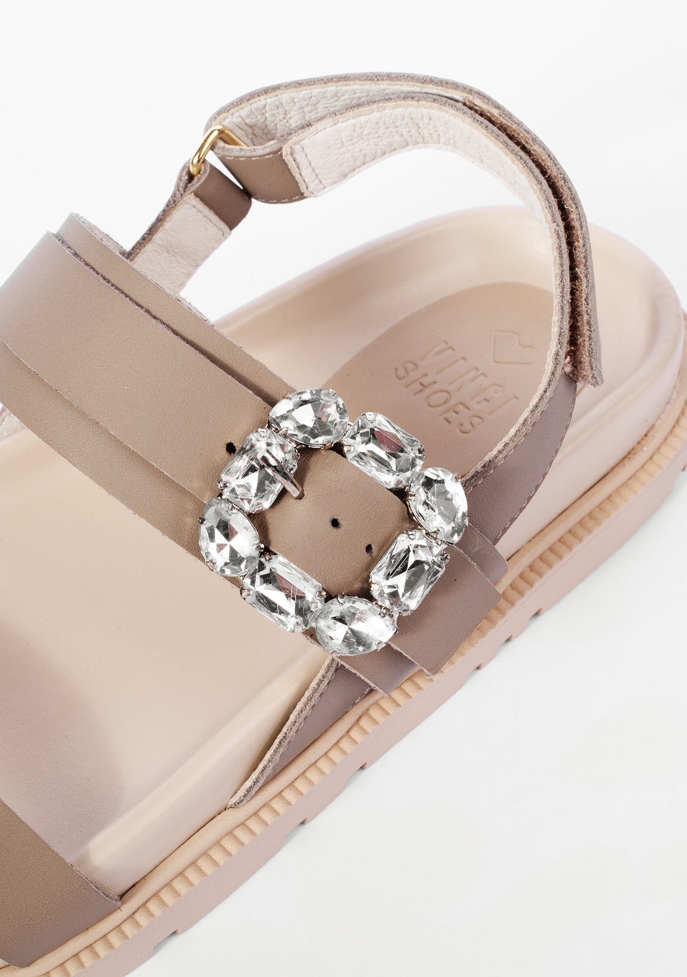 Flora Greige Sandals