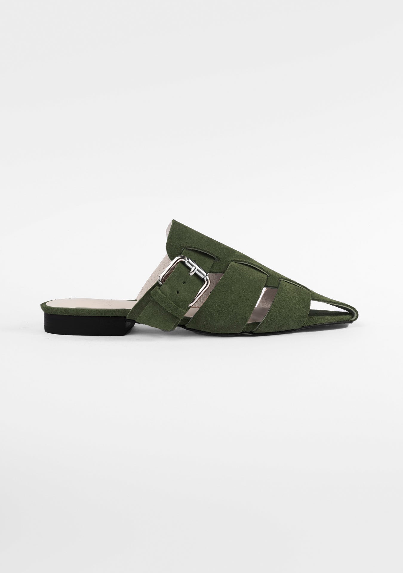 Florence Olive Green Mules