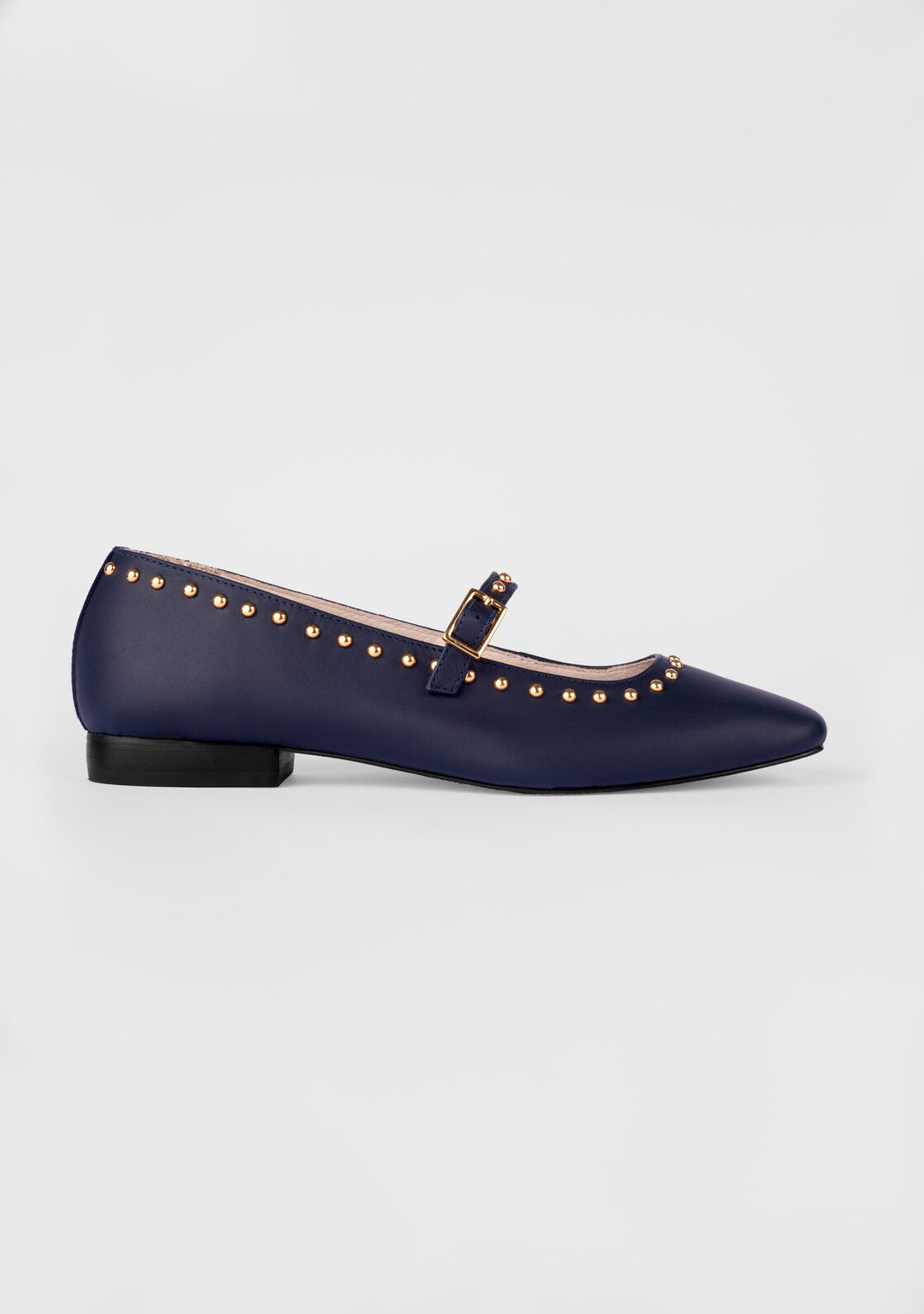 Frances Navy Blue Ballerinas