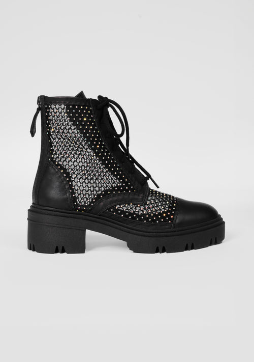 Holly Black Diamond Combat Boots