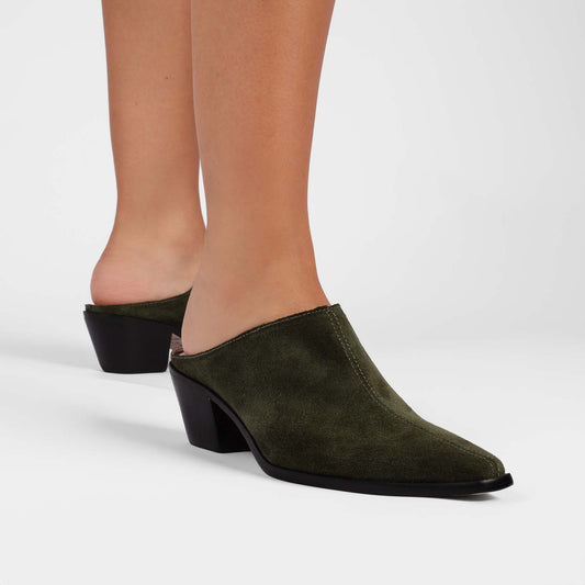 Houston Olive Green Mules