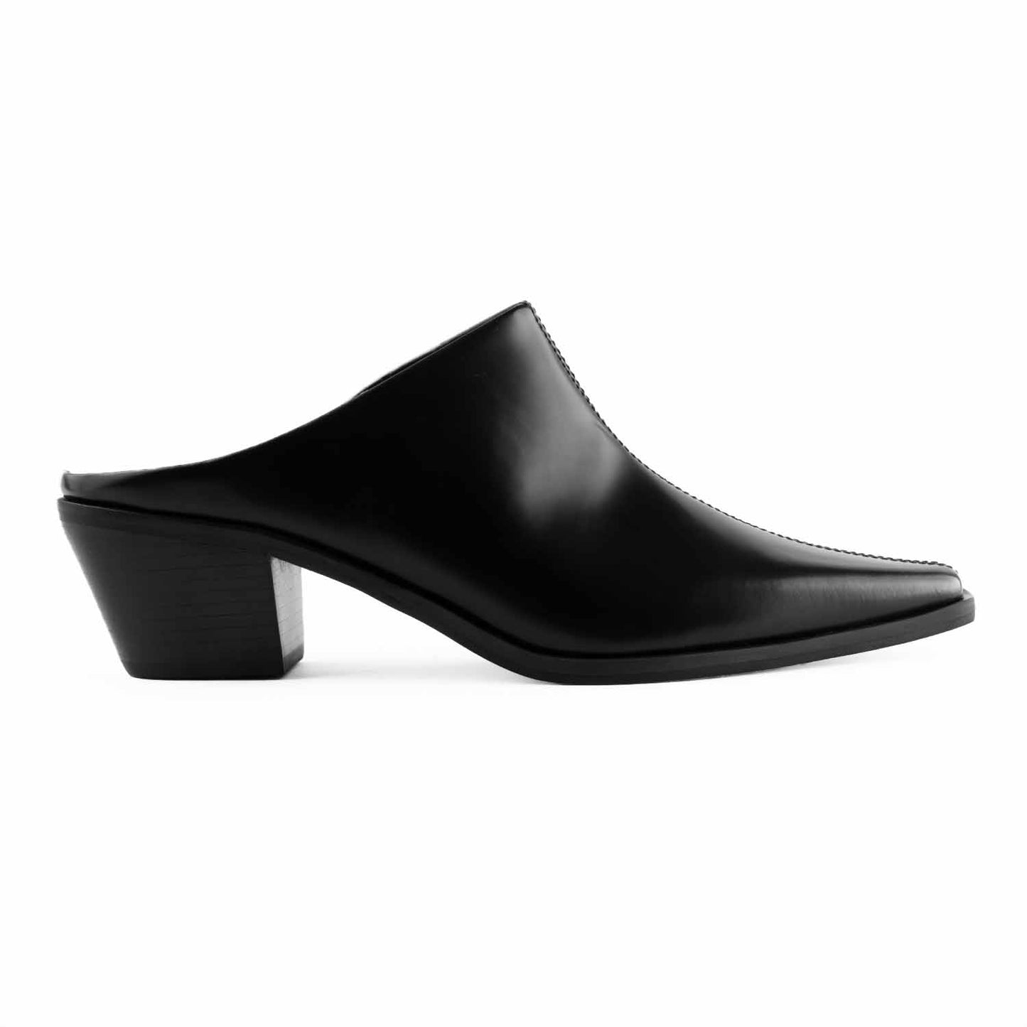 Houston Glossy Black Mules