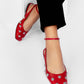 Isadora Red Ballerinas