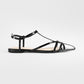 Juliet Shiny Black Sandals