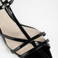 Juliet Shiny Black Sandals