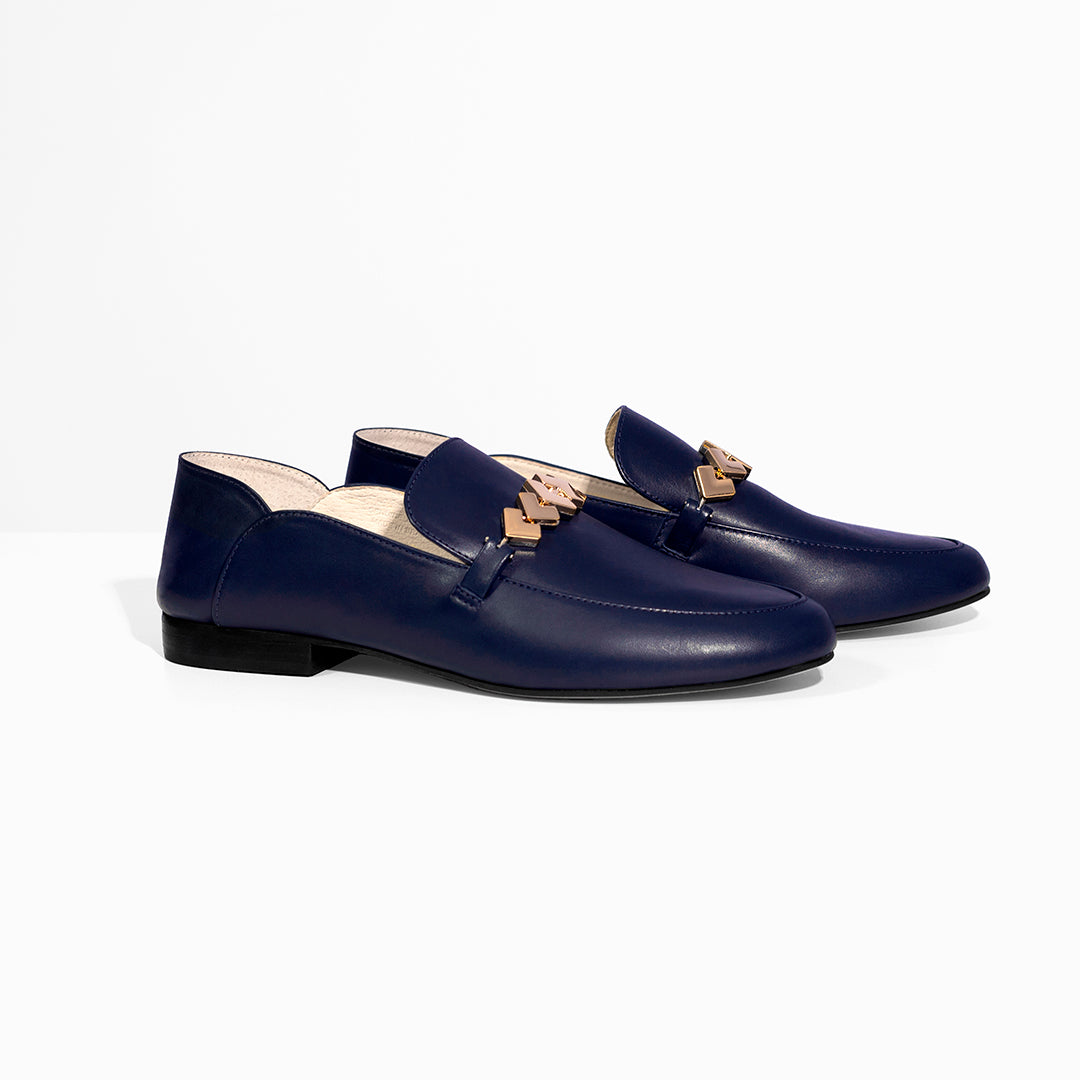 Leo Navy Blue Loafers